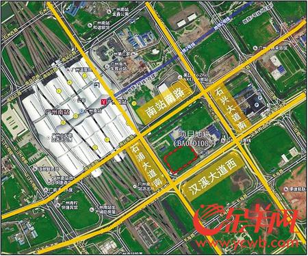 广州南站地下空间改造项目位置示意图（红线内区域）